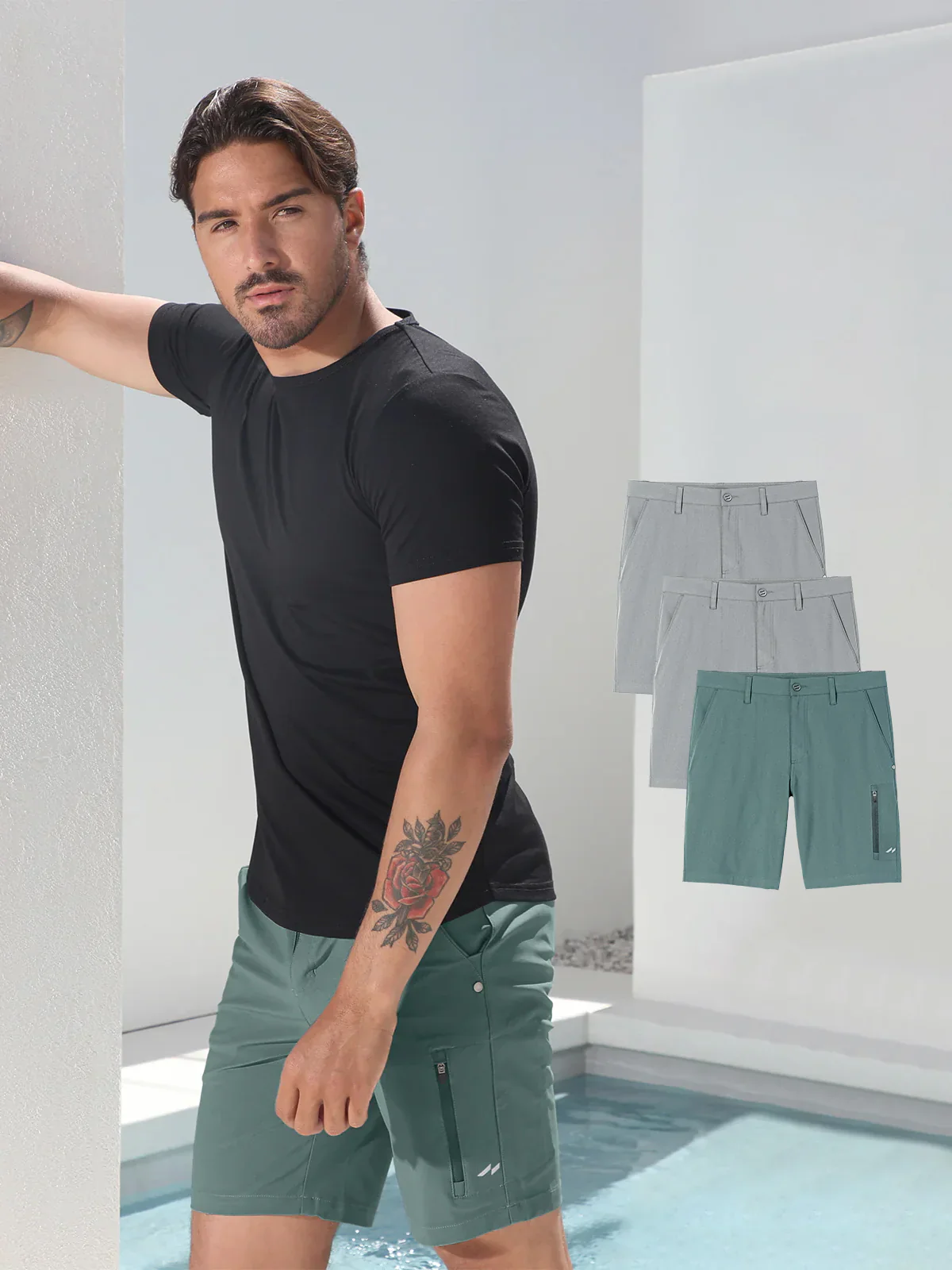 3 Pack All Day Elite Performance™ Chino Shorts - Image 2