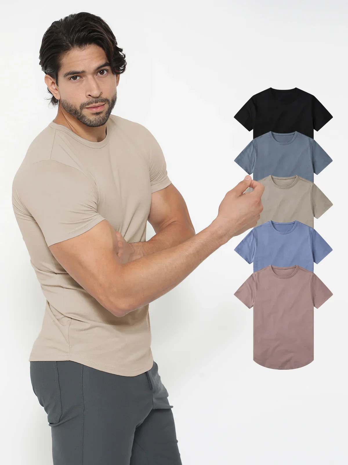 5-Pack All Day Elite Curve-Hem Tee - Image 4
