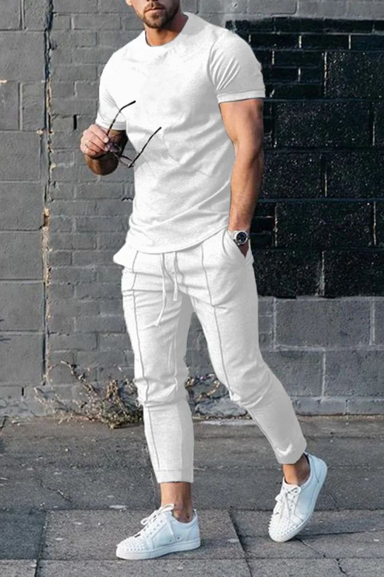 Short Sleeve Casual Two-piece Set - Image 3