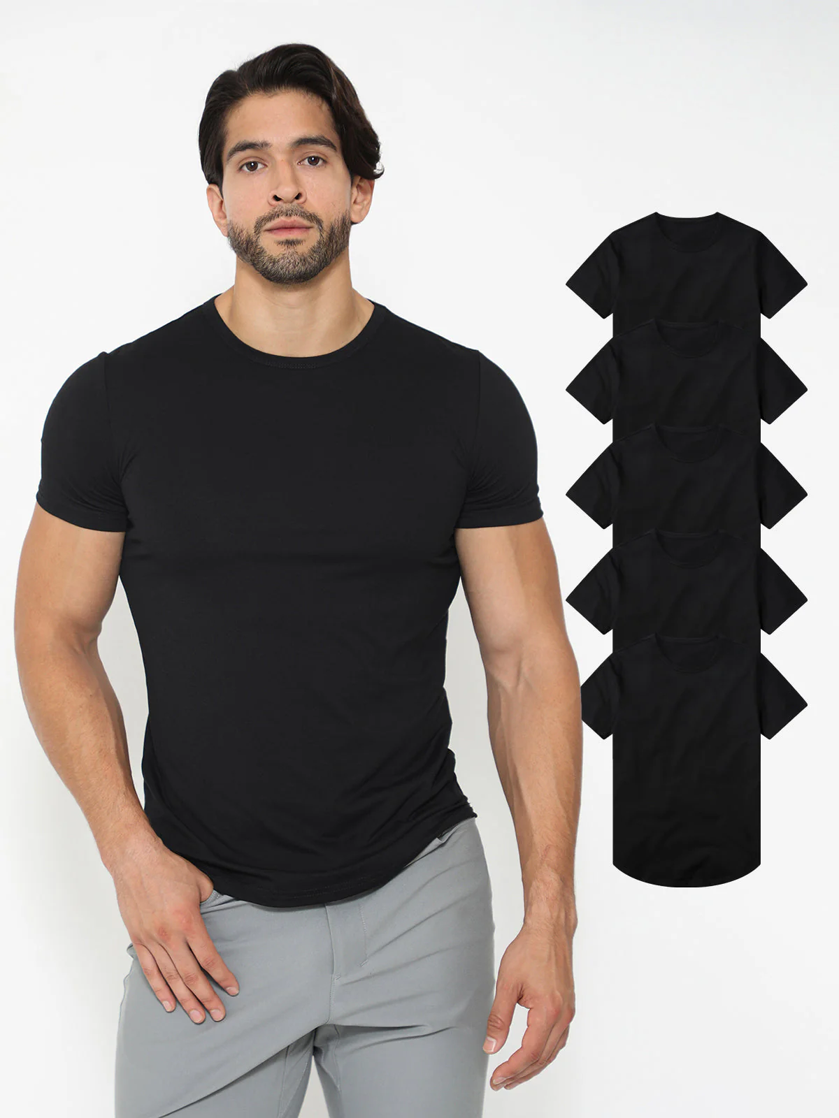 5-Pack All Day Elite Curve-Hem Tee Short Sleeve - Image 24