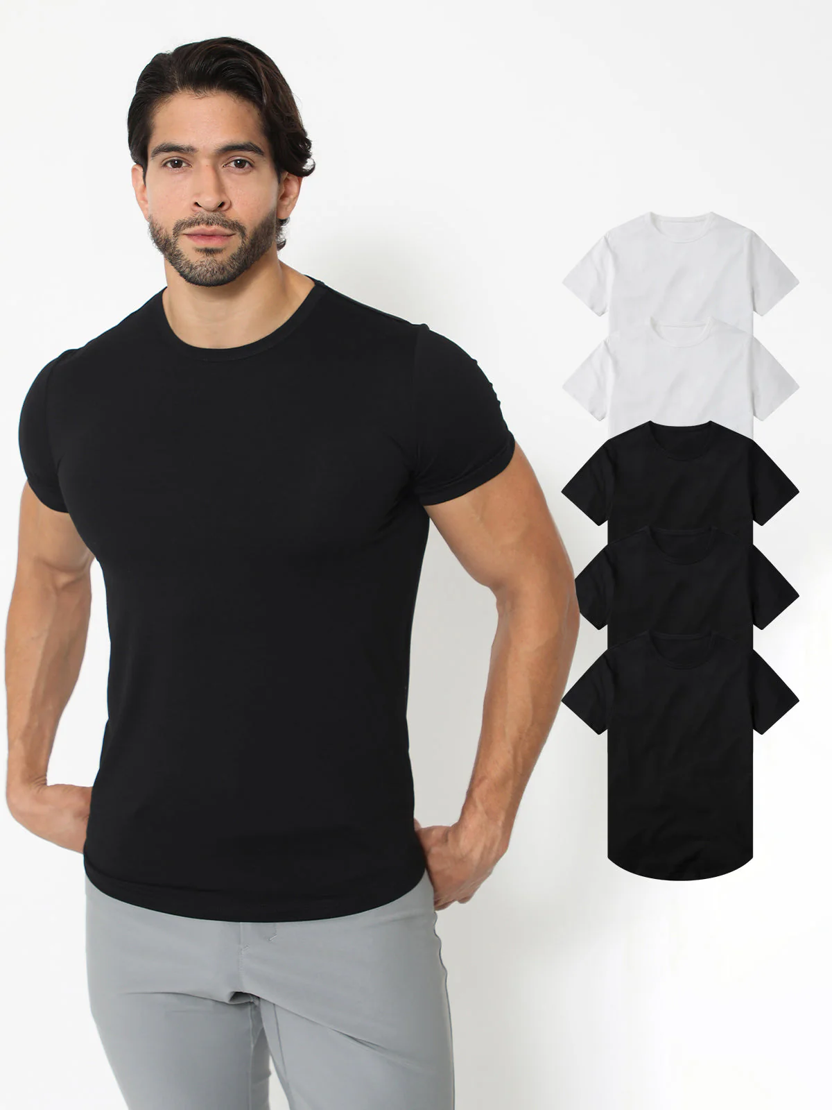 5-Pack All Day Elite Curve-Hem Tee Short Sleeve - Image 34
