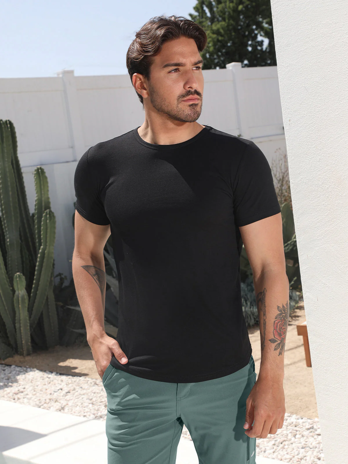 All Day Elite Curve-Hem Tee Short Sleeve New Color - Image 32