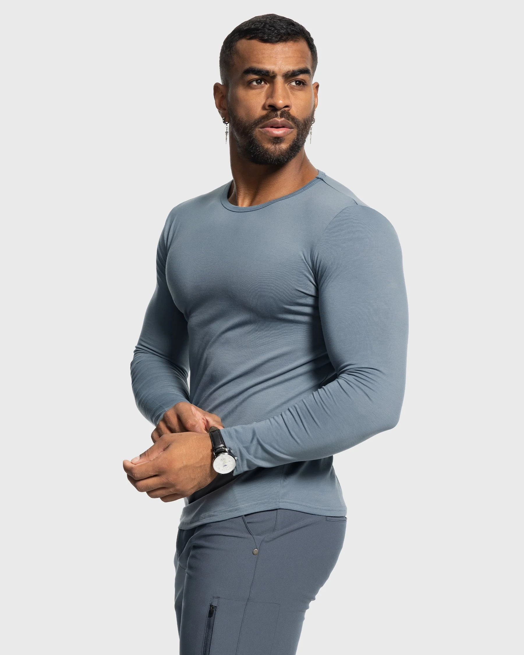 All Day Elite Curve-Hem Tee Stretch Long Sleeve - Image 2