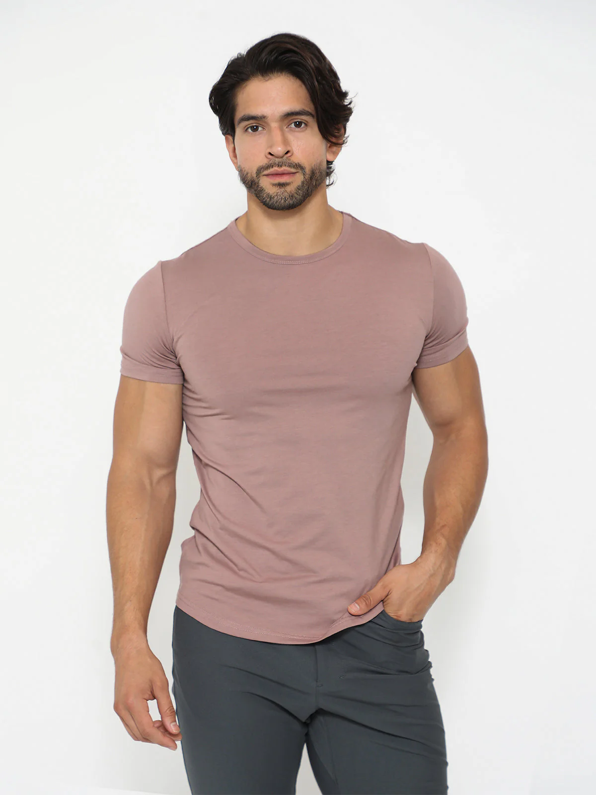 All Day Elite Curve-Hem Tee Stretch Short Sleeve - Image 6