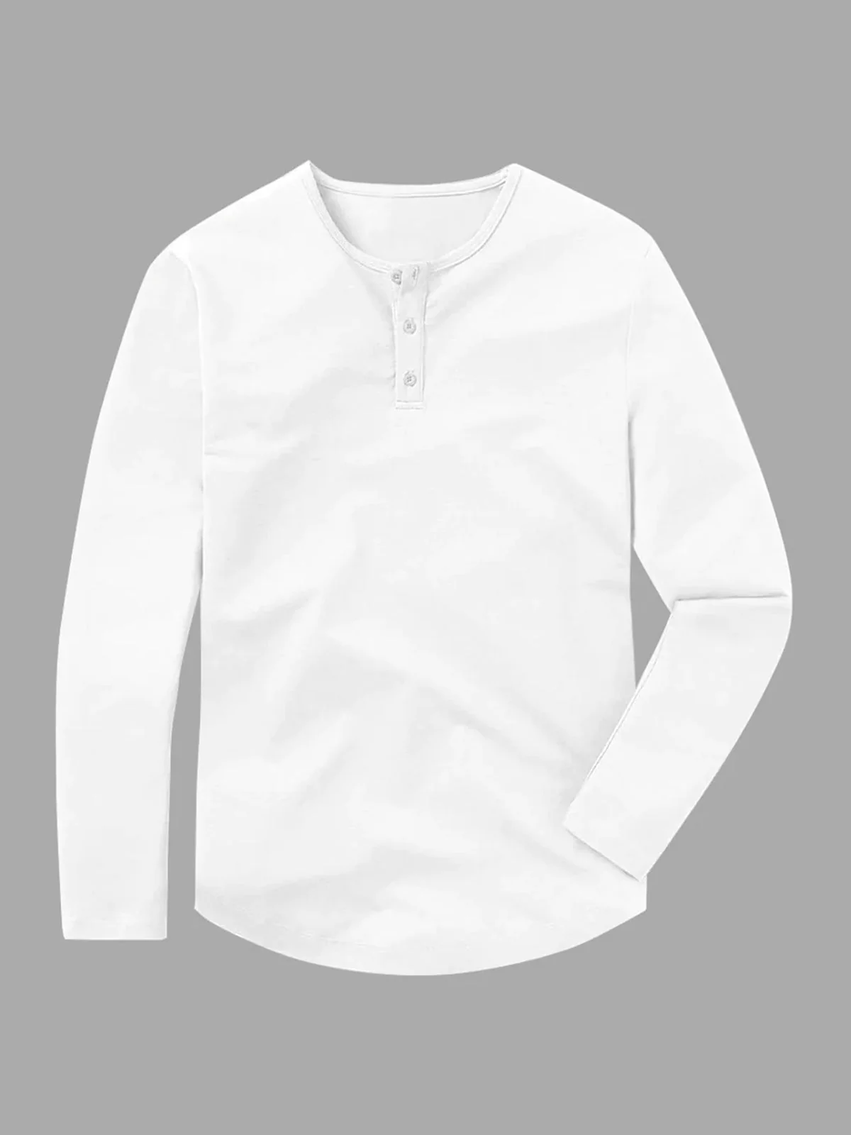 All Day Elite Henley Curve-Hem Long Sleeve - Image 2