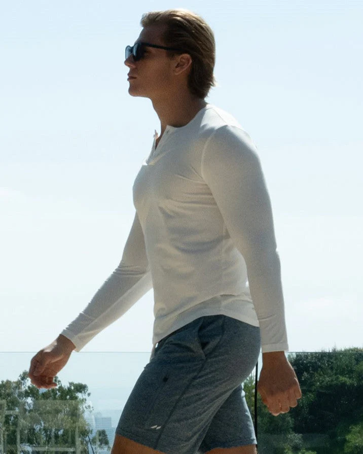 All Day Elite Henley Curve-Hem Long Sleeve - Image 7