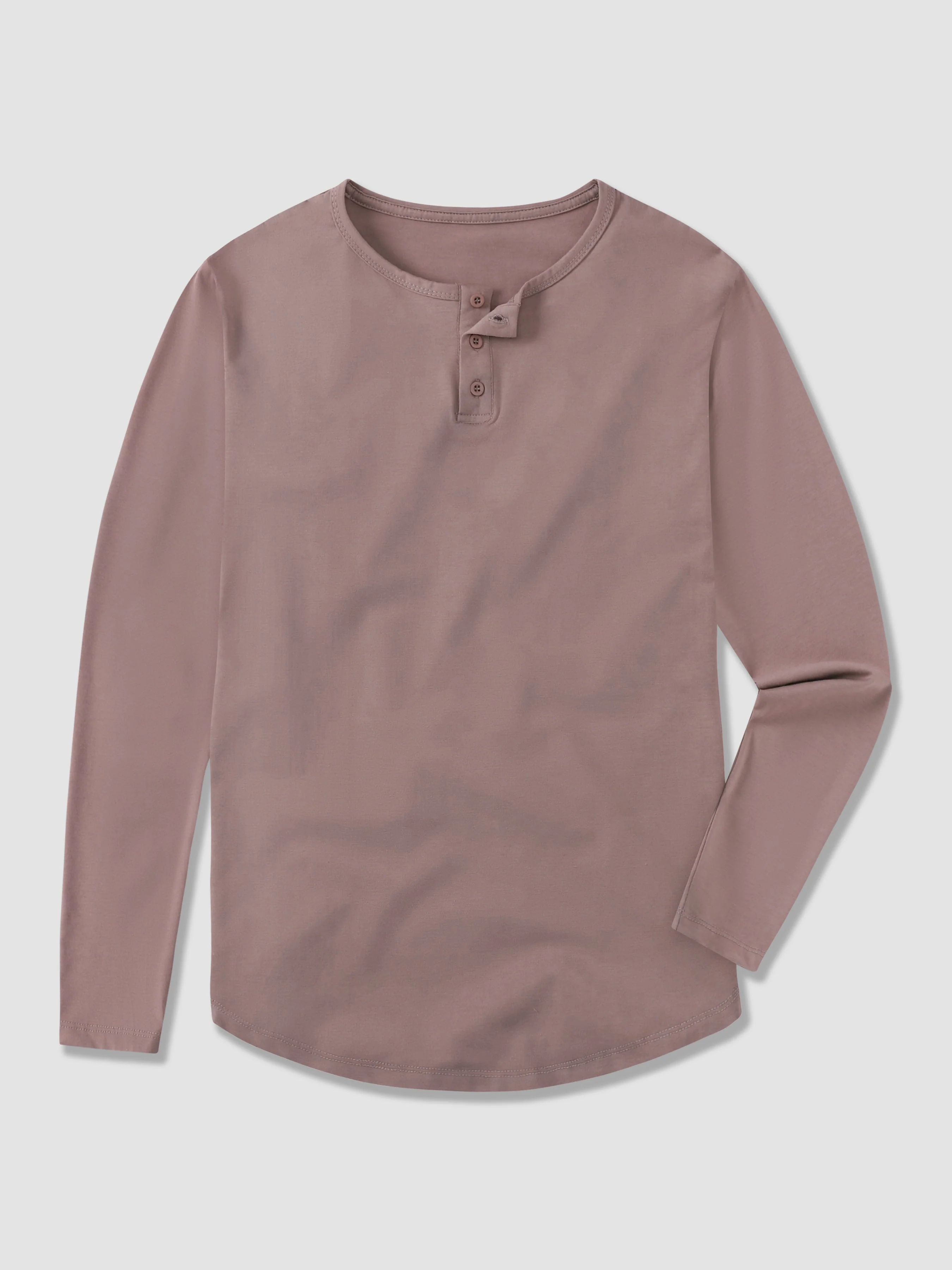 All Day Elite Henley Curve-Hem Long Sleeve - Image 8