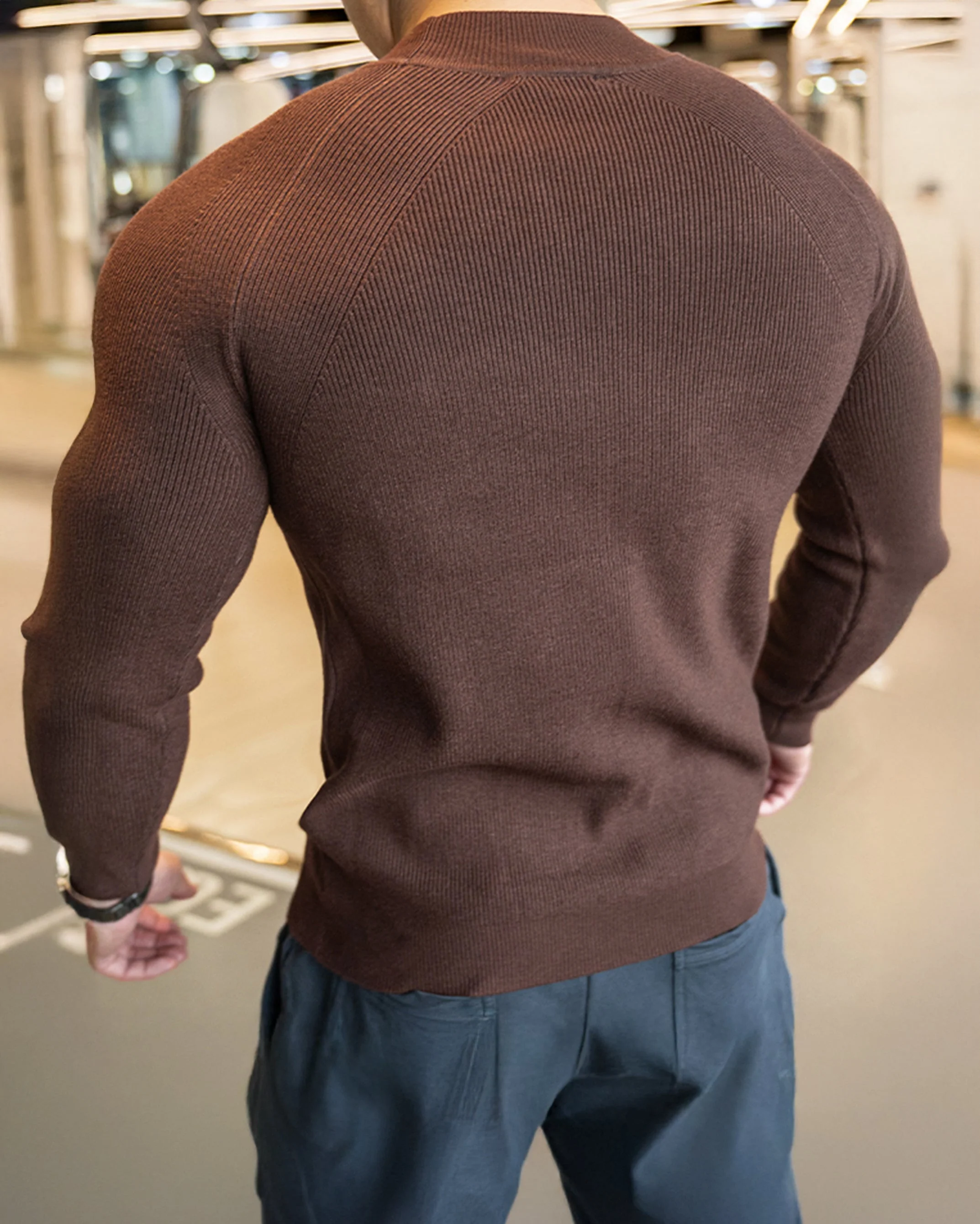 Apex Muscle Fit Ribbed Pullover Sweater Shirt - Image 20