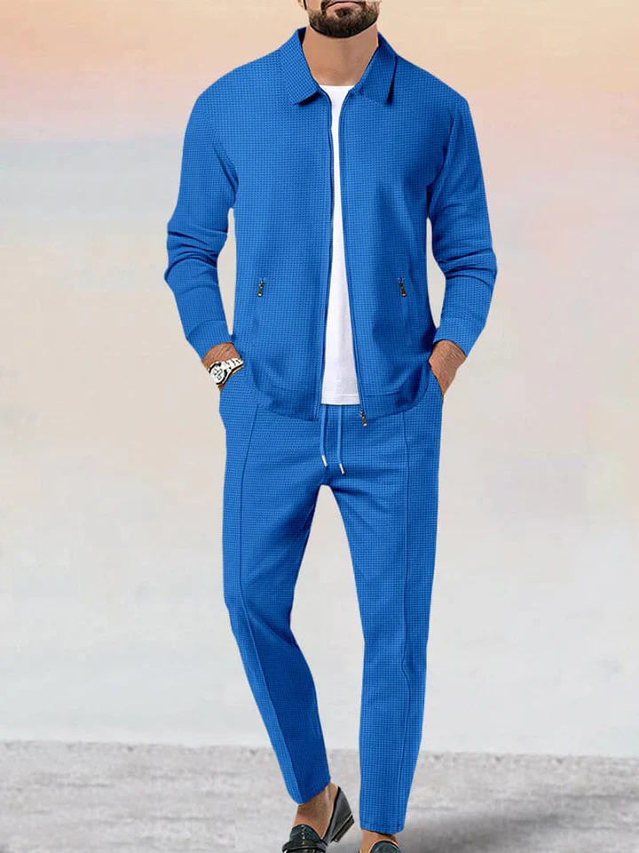 Athleisure Soft Waffle Jacket Set - Image 2