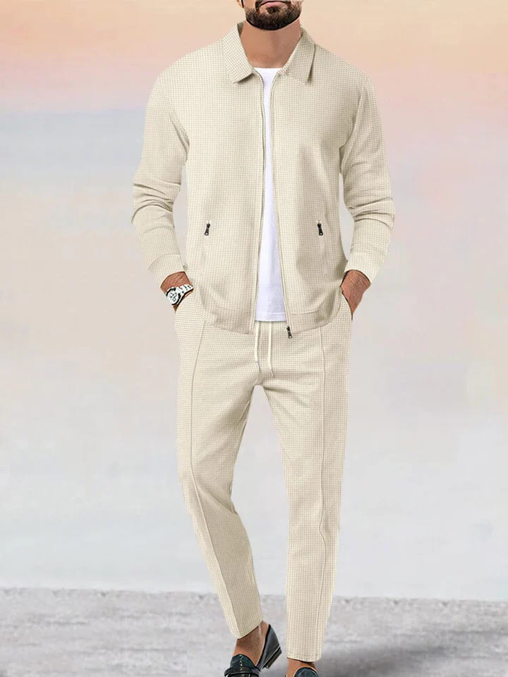 Athleisure Soft Waffle Jacket Set - Image 4