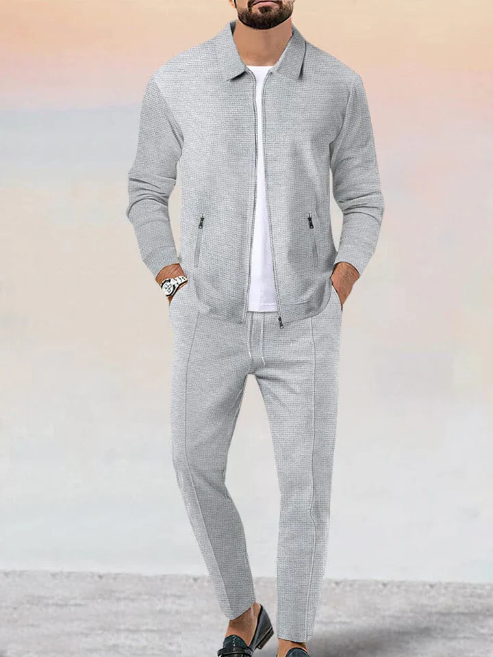 Athleisure Soft Waffle Jacket Set - Image 5