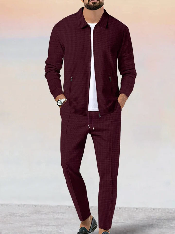 Athleisure Soft Waffle Jacket Set - Image 7
