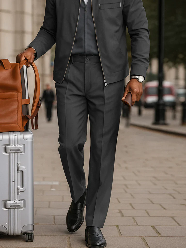 Casual Commuting Style Jacket Pants Set - Image 4