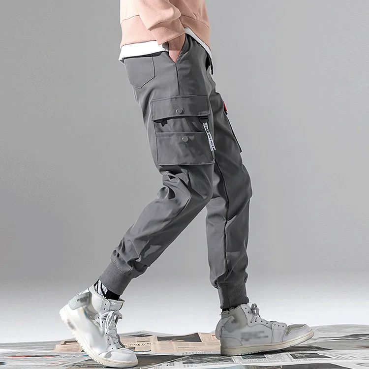 Casual Pocket Solid Color Pants - Image 2