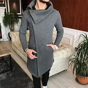 Casual Slanted Placket Coat - Image 2