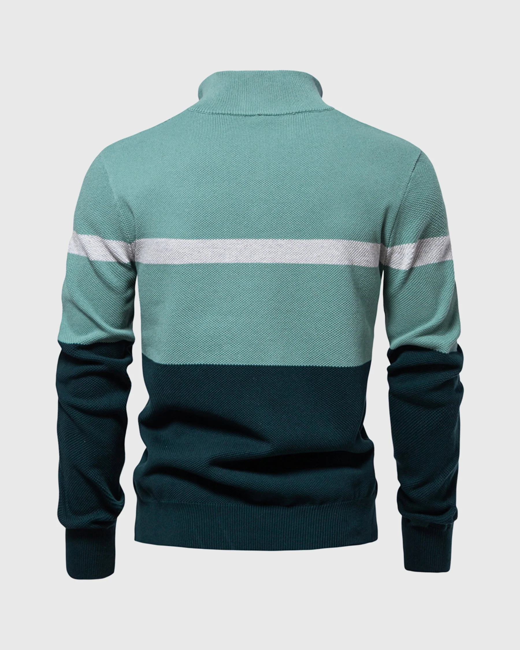 Color-Block Quarter-Zip Sweater New - Image 2