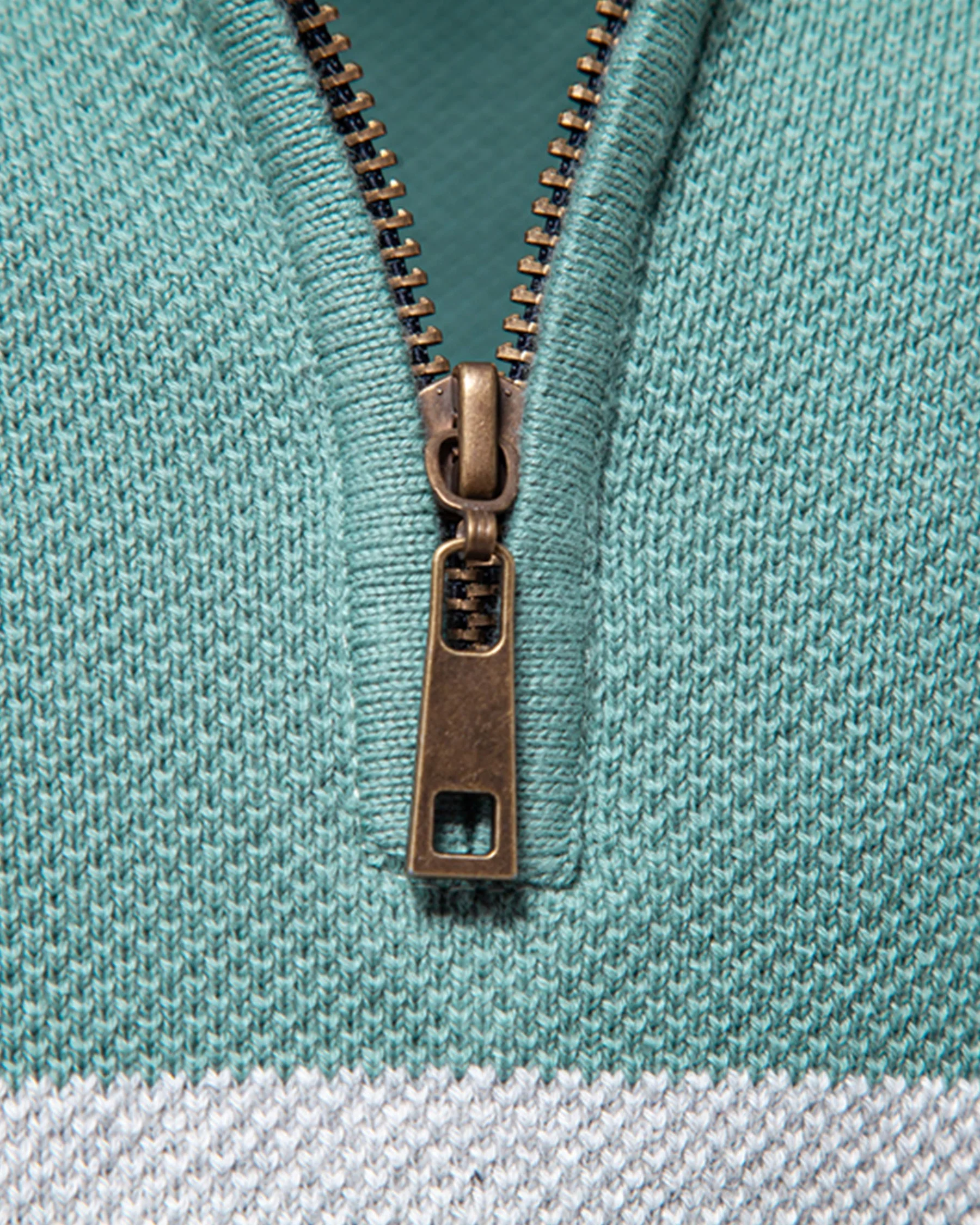 Color-Block Quarter-Zip Sweater New - Image 3