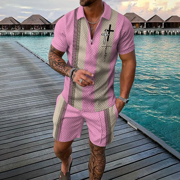 Cross Faith Polo Shirt And Shorts Co-Ord - Image 4