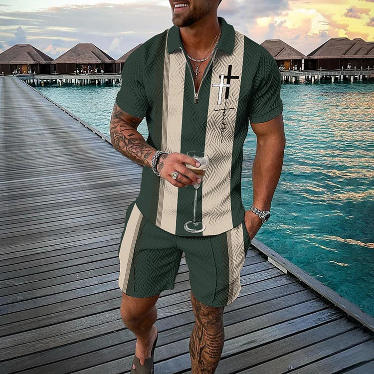 Cross Faith Polo Shirt And Shorts Co-Ord - Image 5