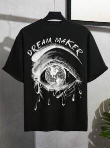 EMRG Eye & Letter Graphic Drop Shoulder Tee - Image 3