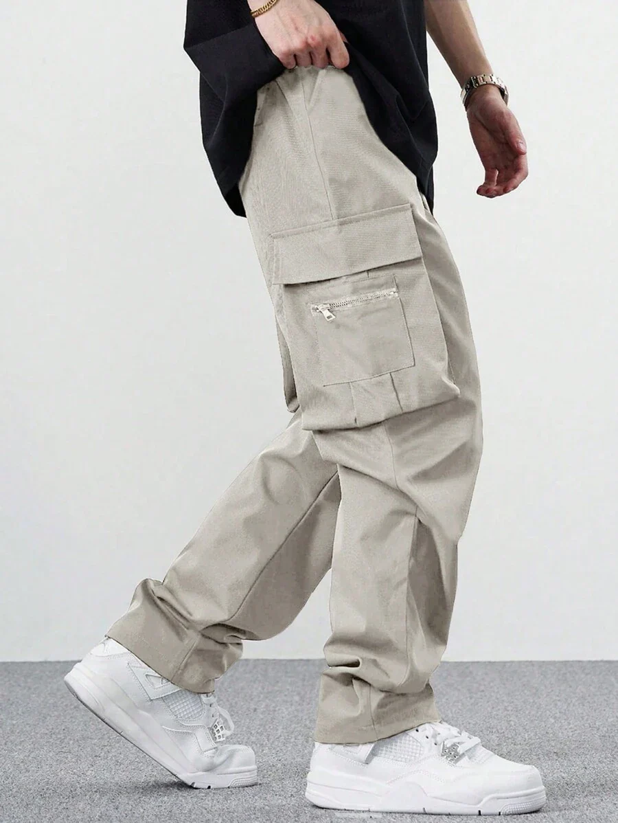 EMRG  Flap Pocket Side Drawstring Waist Cargo Pants - Image 11