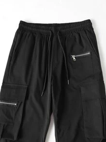 EMRG  Flap Pocket Side Drawstring Waist Cargo Pants - Image 19