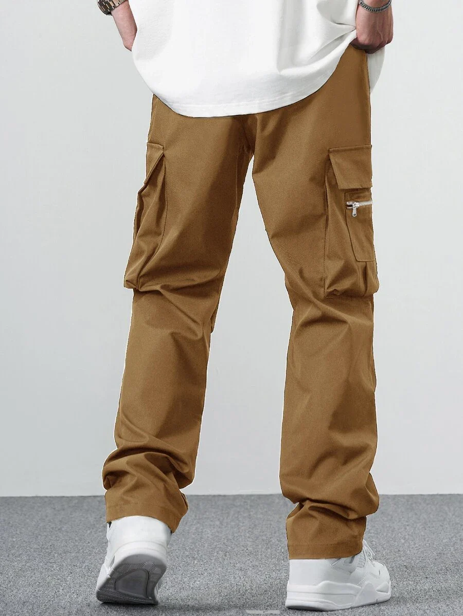 EMRG  Flap Pocket Side Drawstring Waist Cargo Pants - Image 23