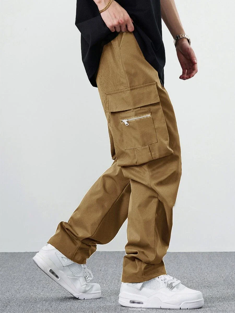 EMRG  Flap Pocket Side Drawstring Waist Cargo Pants - Image 25