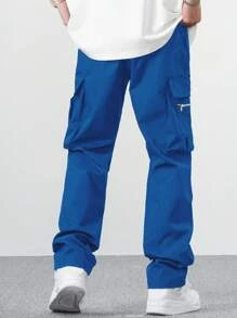 EMRG  Flap Pocket Side Drawstring Waist Cargo Pants - Image 30