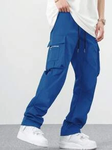 EMRG  Flap Pocket Side Drawstring Waist Cargo Pants - Image 31