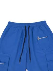 EMRG  Flap Pocket Side Drawstring Waist Cargo Pants - Image 33