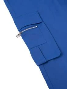 EMRG  Flap Pocket Side Drawstring Waist Cargo Pants - Image 35