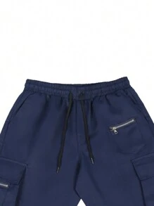 EMRG  Flap Pocket Side Drawstring Waist Cargo Pants - Image 57