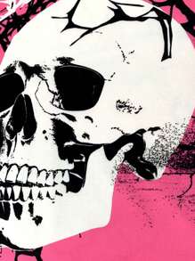 EMRG Large Size Skull Print Hooded Sweatshirt - Image 5