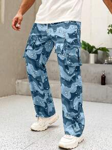 EMRG  Leopard Print Drawstring Waist Cargo Pants - Image 24