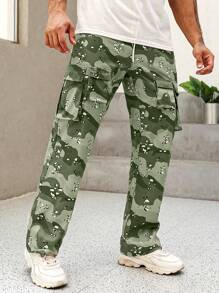 EMRG  Leopard Print Drawstring Waist Cargo Pants - Image 29