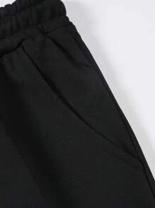 EMRG  Plus Size Letter Printed Drawstring Waist Sweatpants - Image 4
