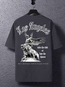 EMRG Plus Size Slogan Print Crew Neck T-Shirt - Image 15