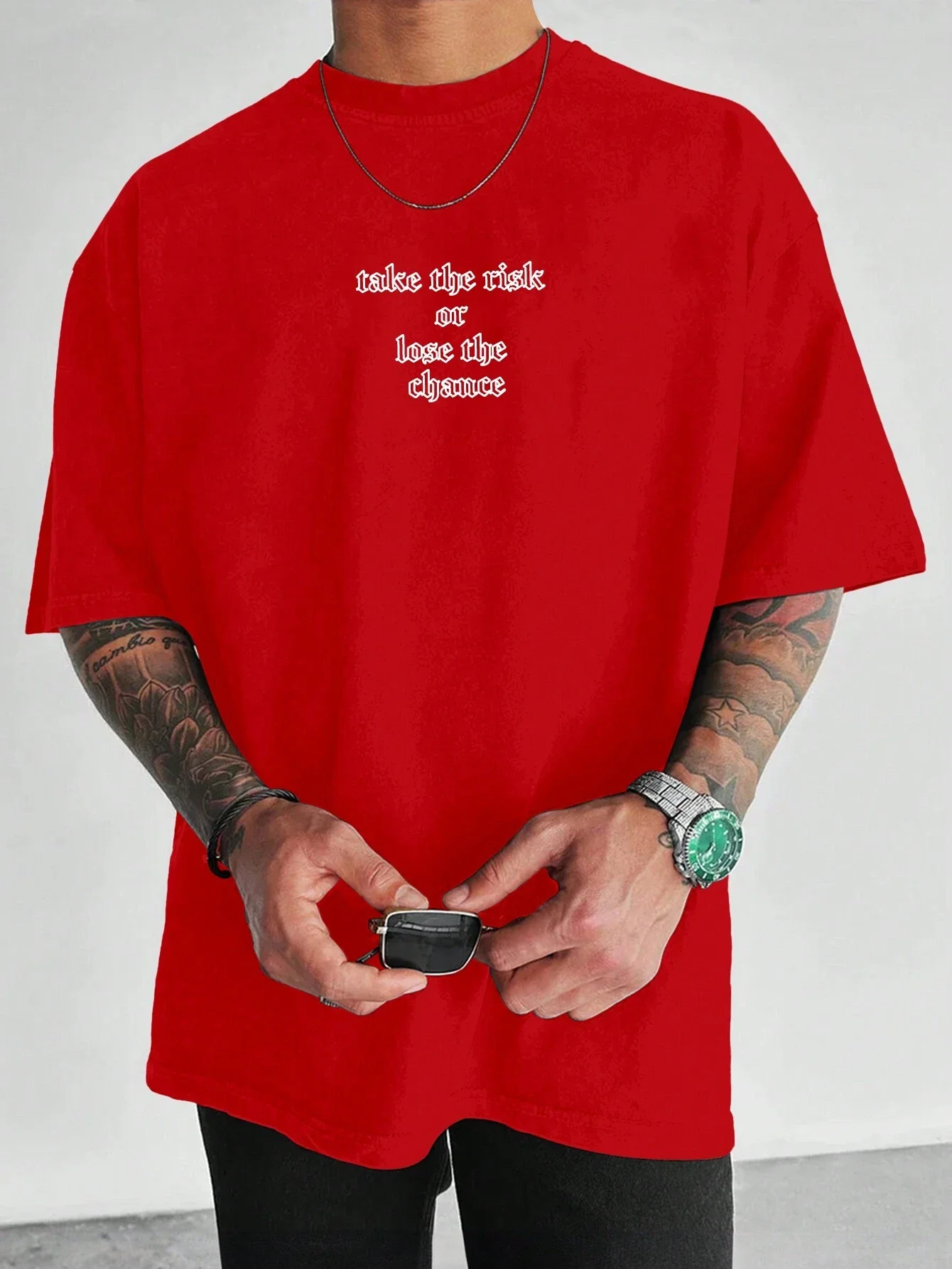 EMRG Plus Size Slogan Print Crew Neck T-Shirt - Image 21