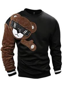 EMRG Round Neck Sweatshirt, With Bear Embroidery - Image 12