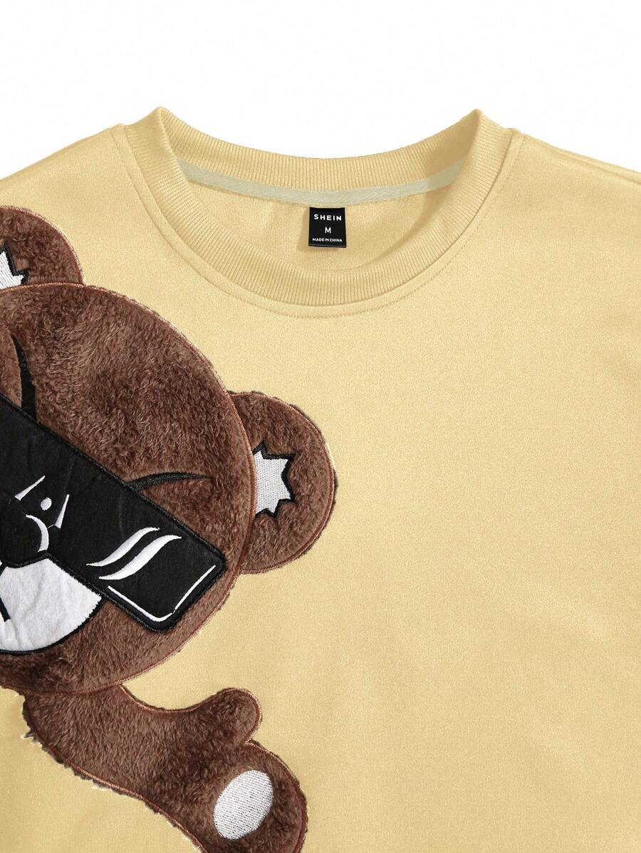 EMRG Round Neck Sweatshirt, With Bear Embroidery - Image 18