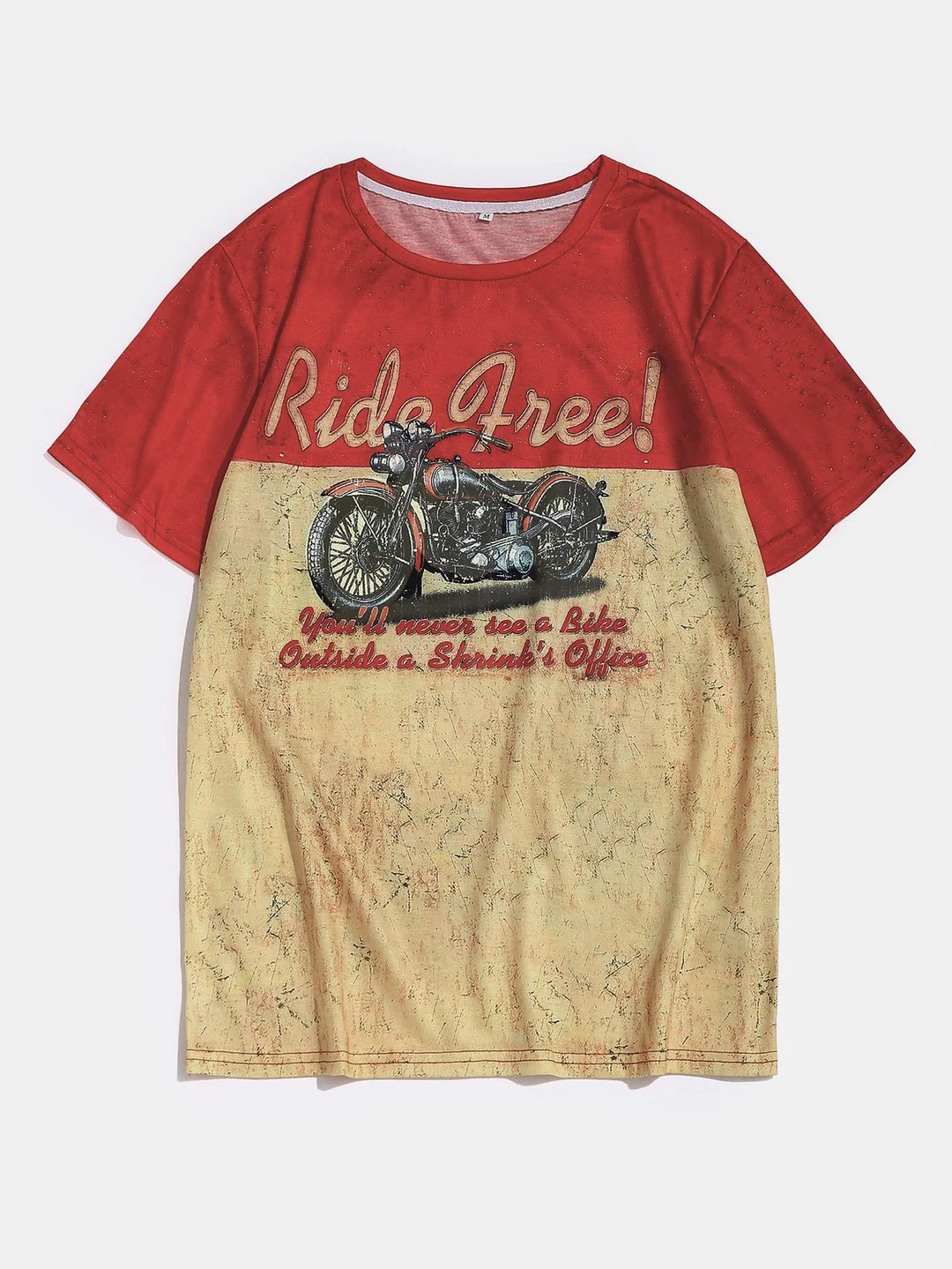 Fashion Motorcycle Print Casual T-Shirt - Image 6