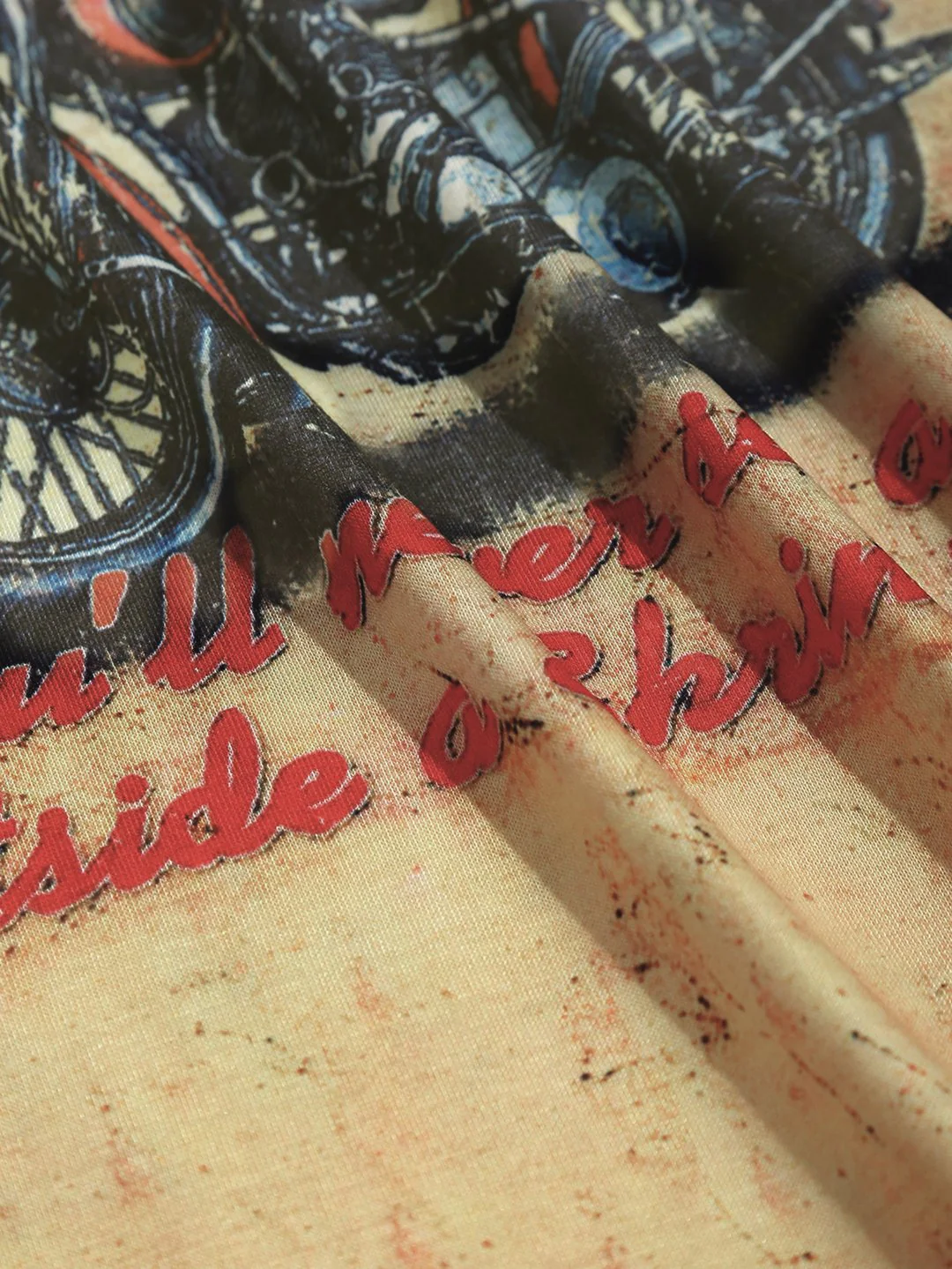 Fashion Motorcycle Print Casual T-Shirt - Image 7