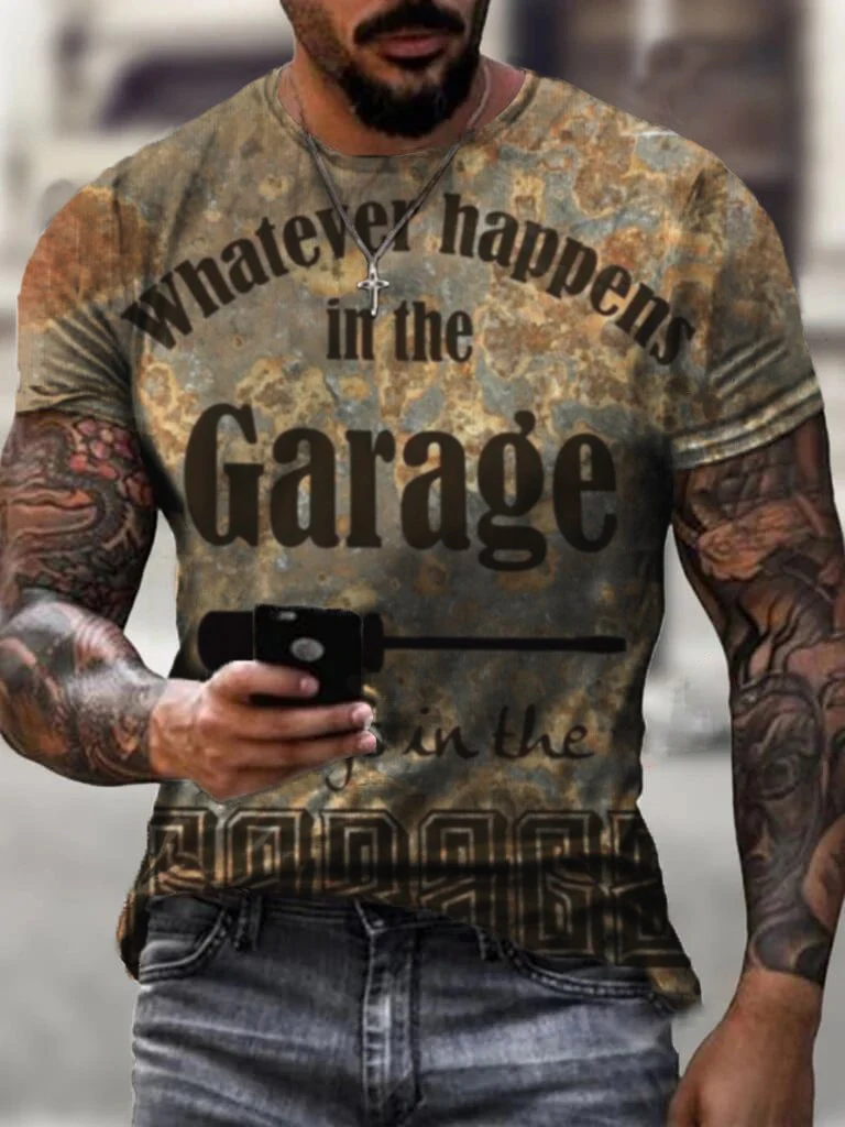 Garage Vintage Print  T-Shirt