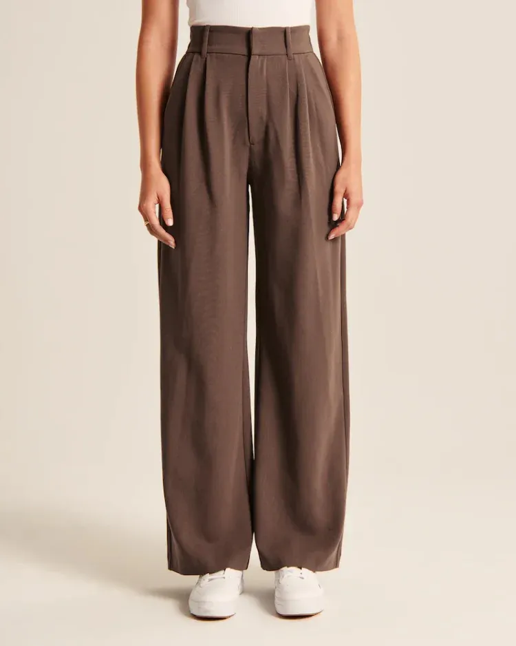 High Waist Tailored Wide Leg Pants - Image 16