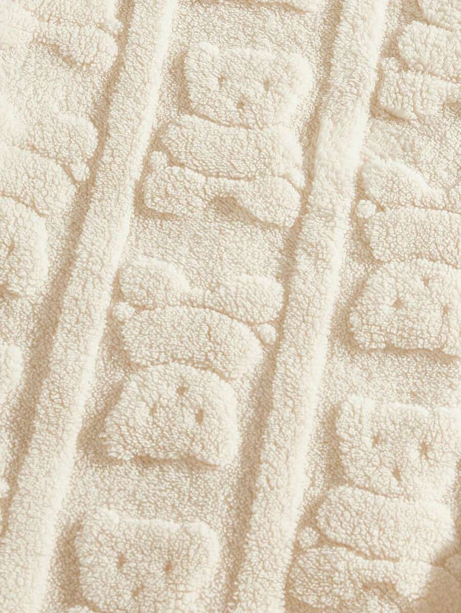 Homme Bear Embossed Hoodie & Drawstring Waist Sweatpants - Image 9