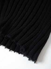 Homme  Plus Solid Turtleneck Ribbed Knit Sweater - Image 24
