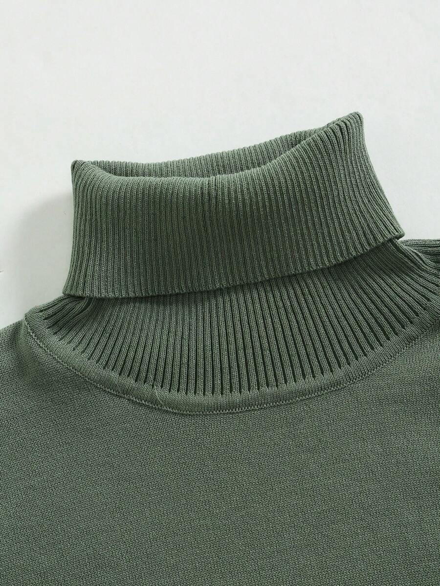 Homme Solid Turtleneck Sweater - Image 26