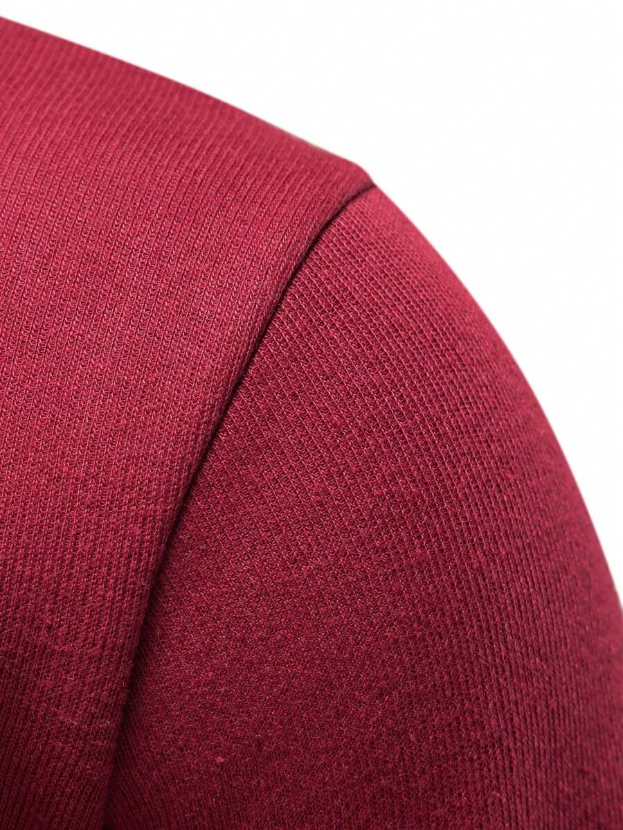 Homme Solid Turtleneck Thermal Lined Sweater - Image 11