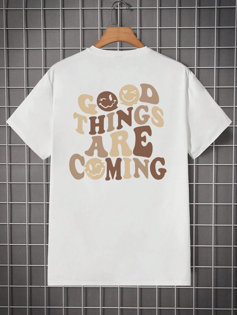 Hypemode Slogan & Cartoon Face Print Tee - Image 8